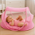 Cama Berço Mosquiteiro Dobrável Rosa Confortavel Bebe - Imagem 2