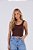 Regata Cropped Altura Cós Sem Costura Canelada - Imagem 2