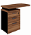Gaveteiro Lateral com Extensão 2 Gavetas e 1 pasta|40mm |900/1285 x 450mm| Nogal com Preto - Imagem 1