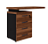Gaveteiro Lateral com Extensão 4 Gavetas|40mm |900/1285 x 450mm| Nogal com Preto - Imagem 1