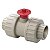 Válvula de Esfera PP-H PN10 P/ Atuador TEFLON-EPDM 25mm Solda - Imagem 1