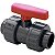 VÁLVULA DE ESFERA PVC-U PE-EPDM PN10 D.UNIÃO F/F 2 1/2" SCH80 SOLDA - Imagem 1