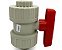 Válvula de Esfera PP-H PTFE-EPDM PN10 D.UNIÃO F/F D.25 - 3/4" SOLDA - Aqua Plastic - Imagem 2
