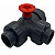 Válvula de Esfera Tipo T 3 Vias Adaptadpr Atuador PVC-U Teflon-EPDM PN10 D.UNIÃO F/F D.63-2 " SCH80 SOLDA - Aqua Plastic - Imagem 3