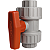 Válvula de Esfera PVC-C PTFE-FPM PN10 D.UNIÃO F/F 4" SCH80 SOLDA - Aqua Plastic - Imagem 1