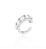 Piercing Ear Cuff com Moissanite Decrescente — Prata 925 - Imagem 1