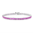 Pulseira Riviera Rosa 3mm com Zircônias Premium - Imagem 1