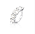 Anel Meia Aliança com 5 Moissanites 2.0ct - Imagem 1