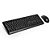 TECLADO E MOUSE SEM FIO 2.4 GHZ MULTIMIDIA PRETO USB (05) - Imagem 1