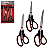 TESOURA BLACK RED KIT C/3PCS - - Imagem 1