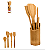 UTENSILIOS BAMBU 4 PCS COM SUP - Imagem 1