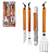 KIT CHURRASCO WOOD 4 PCS - Imagem 1