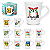 CANECA PORC 250ML CORUJA NA CA - Imagem 1
