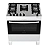 FOGAO GAS 5Q AGILE GLASS BCO - Imagem 1