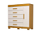 COMODA RAYANE BRANCO, CAFÉOFF WHITE. - Imagem 1