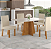 CONJUNTO DE MESA PASSION 1,20 4CAD IZA - Imagem 1