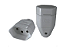 PLUG FEMEA CINZA 2P+T 20A 250V - Imagem 1