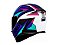 CAPACETE AXXIS EAGLE POWER GLOSS WHITE/PURPLE/TIFANY - Imagem 2