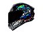CAPACETE ASX DRAKEN BULL CYBER BRILHO PRETO/AZUL - Imagem 1