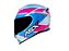 CAPACETE ASX EAGLE FAST BRILHO BRANCO/ROSA/AZUL - Imagem 1