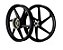 RODA ALUMINIO CG 150 ESD 04/17/CG 160 START 6P DISCO PRETO - Imagem 1