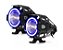 FAROL MILHA LED ANGEL 3001 15W AZUL 3 ESTAG(U7) C/STROOBO (MEDIO) - Imagem 1