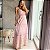 Vestido Longo Laise Bordado Rosa - Imagem 1