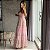 Vestido Longo Laise Bordado Rosa - Imagem 2