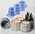 Molde Silicone 3 Vasos Forma Pote Vela Suculenta F21 - Imagem 1