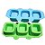 Molde Silicone 3 Vaso Quadrado F22 Vela Cimento - Imagem 2