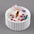 Molde Silicone Pote M60 Vaso Gesso Cimento - Imagem 1