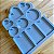 Molde Silicone 9 Pingentes Tag Variados Resina M45 Colar - Imagem 2