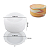 Molde Silicone Pote Baixo C/ Tampa Liso Vela Gesso M518 - Imagem 5