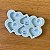Molde Silicone Coração C Furo 3,5x3cm M113 Resina Chaveiro - Imagem 2