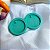 Molde Silicone Redonda Dupla C Furo 5cm M118 Resina Pingente - Imagem 5
