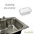Cuba Pia Gourmet Aço Inox Escovado 50x40 C/ Acessórios - Imagem 3