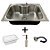 Cuba Pia Gourmet Aço Inox Escovado 50x40 C/ Acessórios - Imagem 1