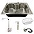 Cuba Gourmet Inox Escovado 60x42 com Torneira - Imagem 1