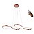 Lustre Para Sala Led Unlimited Moderno 45w 75cm Rose C/ Controle - Imagem 1