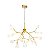 Lustre Sala Led Folhas Moderno 135w 70cm Dourado - Imagem 1