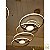 Lustre Para Sala Led 4 Aros Moderno 48w 84cm Dourado C/ Controle - Imagem 2