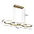 Lustre Para Sala Led 4 Aros Moderno 48w 84cm Dourado C/ Controle - Imagem 6