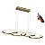 Lustre Para Sala Led 4 Aros Moderno 48w 84cm Dourado C/ Controle - Imagem 1