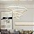 Lustre Pendente Led 5 Anéis Moderno 189w 100cm Dourado C/ Controle - Imagem 3