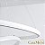 Lustre Sala Led 3 Anéis Moderno 113w 80cm Branco C/ Controle - Imagem 2