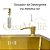 Cuba Dupla Inox Dourado Quadrada 78x43 - Imagem 2