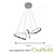 Lustre Pendente Led Infinity Moderno 40w 58 cm Prata C/ Controle - Imagem 4