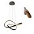 Lustre Sala Led Luxo Moderno 45w 50 cm Preto C/ Controle - Imagem 1
