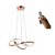 Lustre Sala Led Luxo Pendente Moderno 45w – 50 cm – Rose – C/ Controle Remoto - Imagem 1