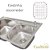 Cuba Gourmet Dupla 78x43 Aço Inox Escovado C/ Acessórios - Imagem 2